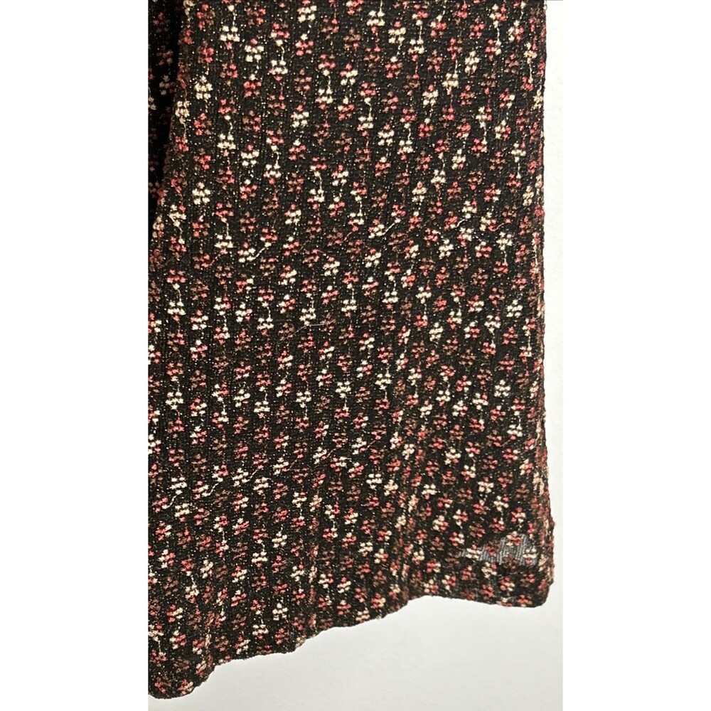 Free People Metallic Floral Embroidered Flare Pull On Pants XS Boho Festival - Picture 4 of 7